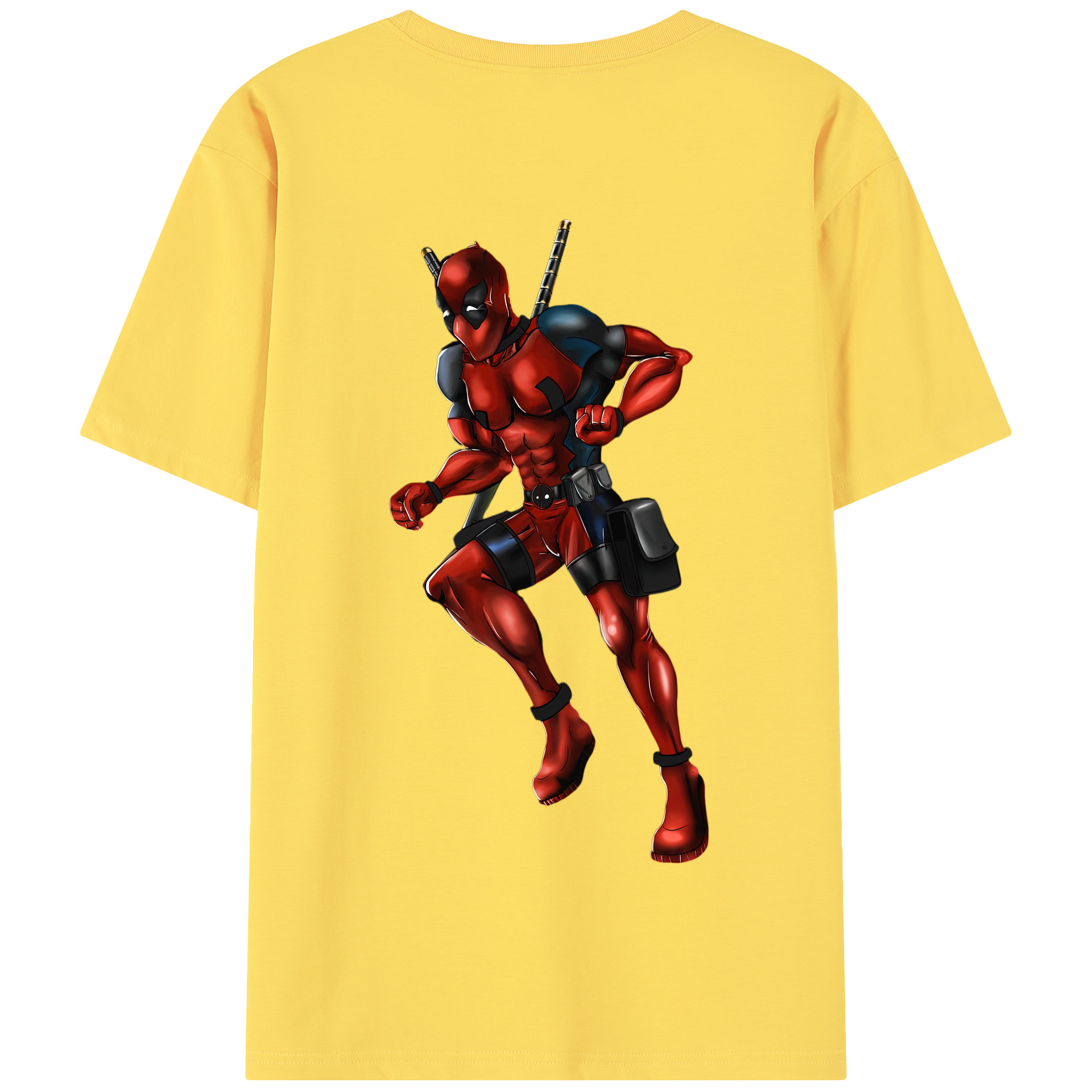 （画像用） Deadpool デッドプール 綿100％半袖Tシャツ（背面プリント）