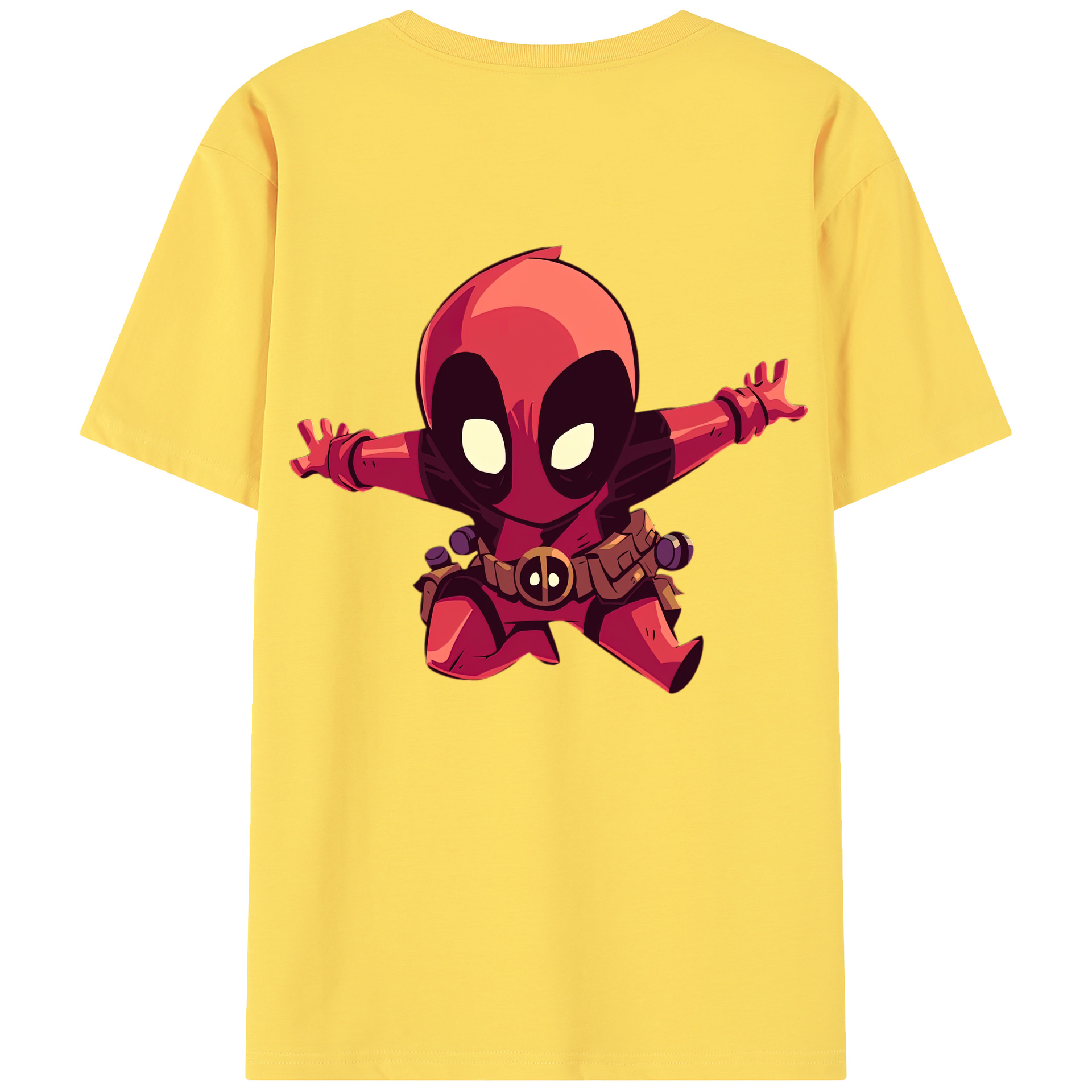 （画像用） Deadpool デッドプール 綿100％半袖Tシャツ（背面プリント）