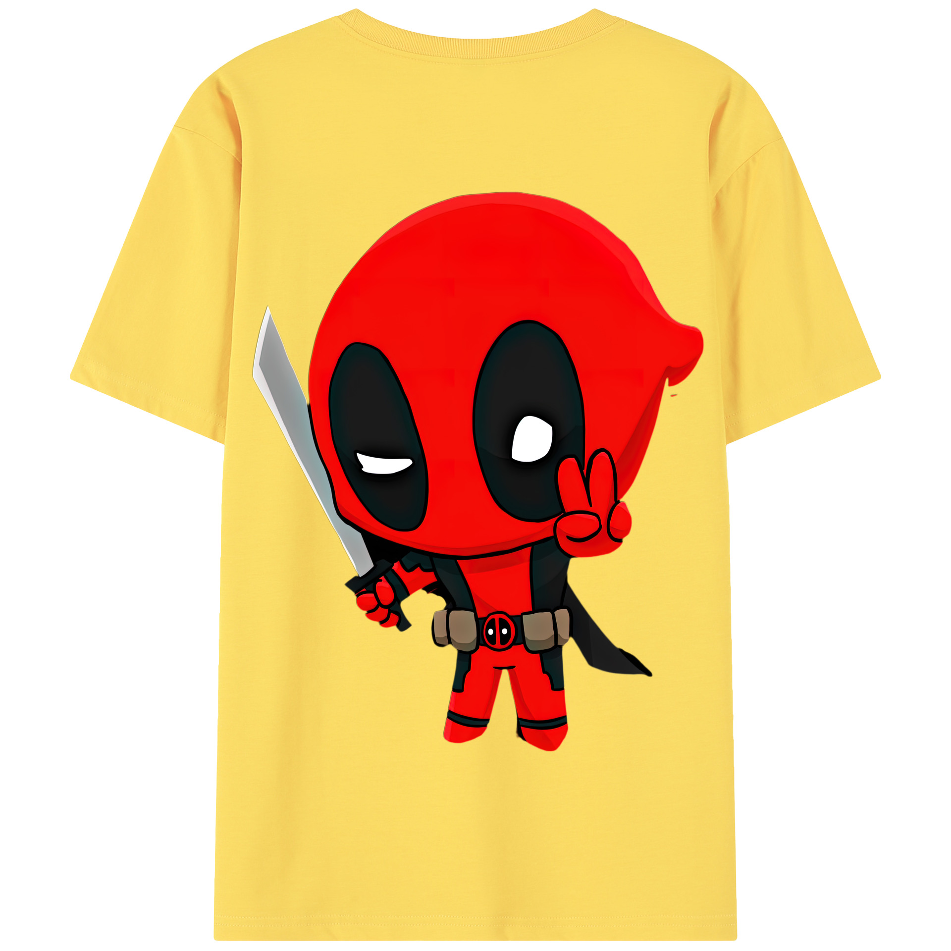 （画像用） Deadpool デッドプール 綿100％半袖Tシャツ（背面プリント）