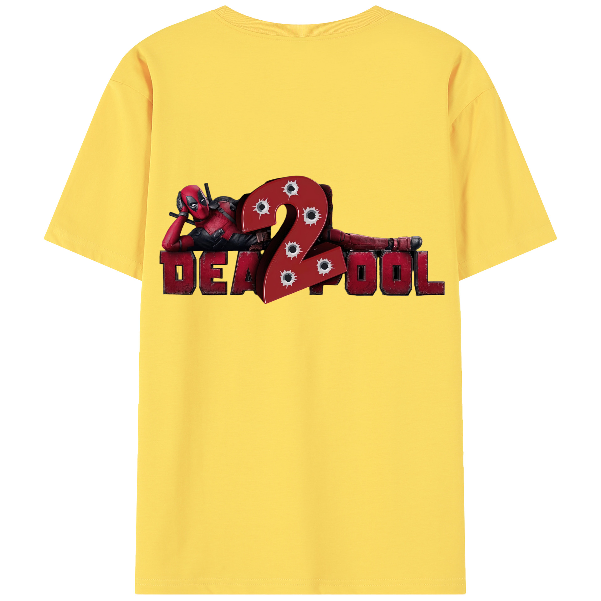（画像用） Deadpool デッドプール 綿100％半袖Tシャツ（背面プリント）