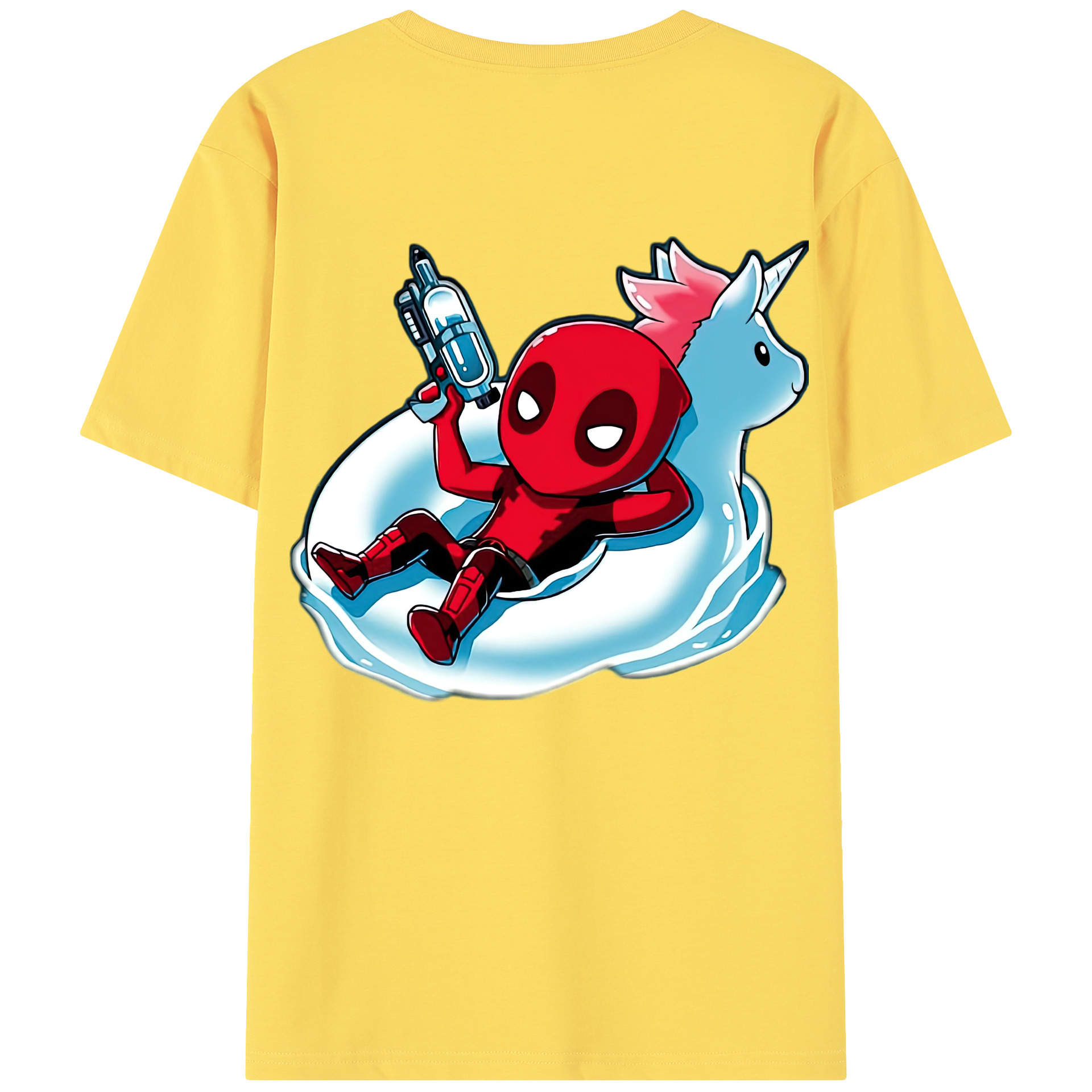 （画像用） Deadpool デッドプール 綿100％半袖Tシャツ（背面プリント）