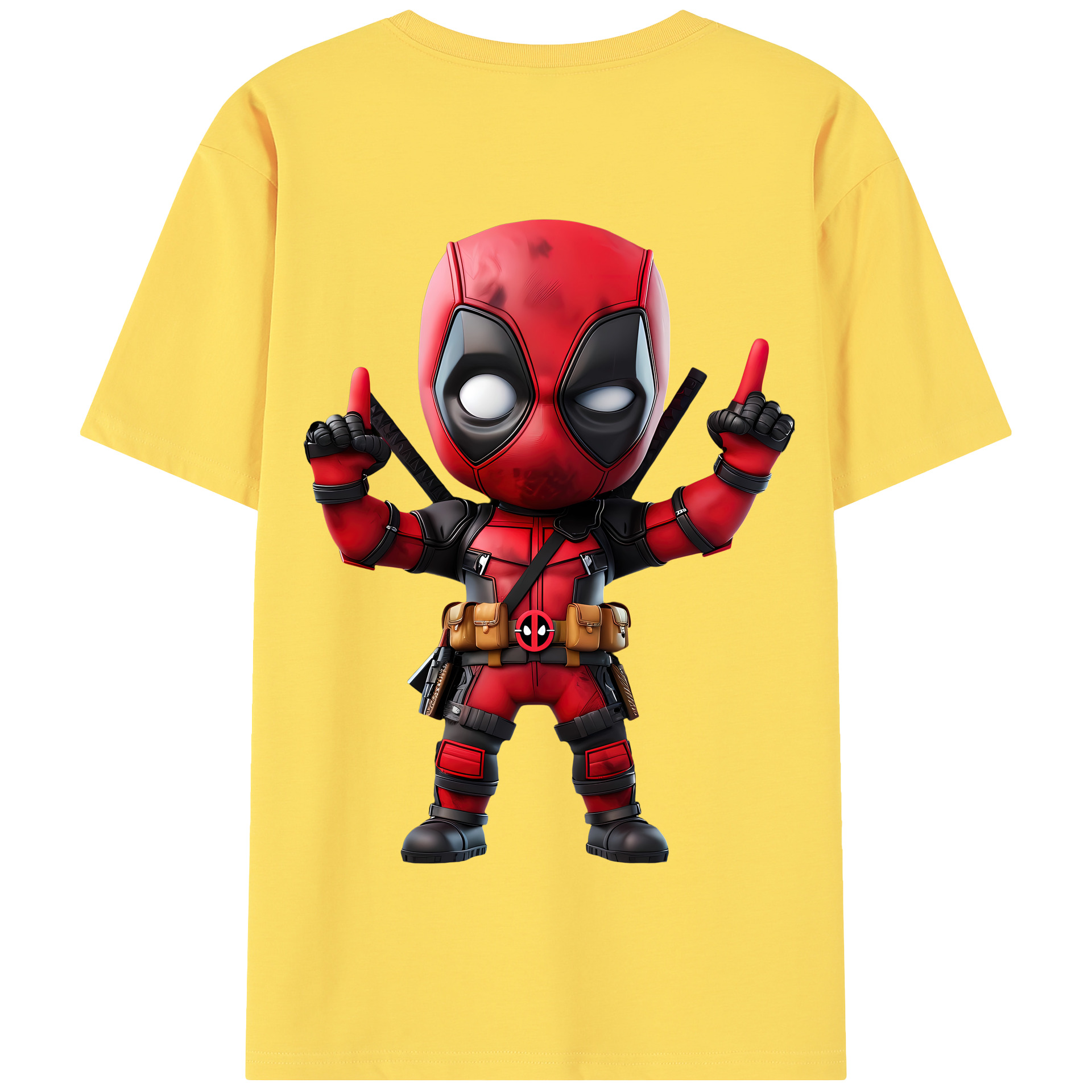 （画像用） Deadpool デッドプール 綿100％半袖Tシャツ（背面プリント）