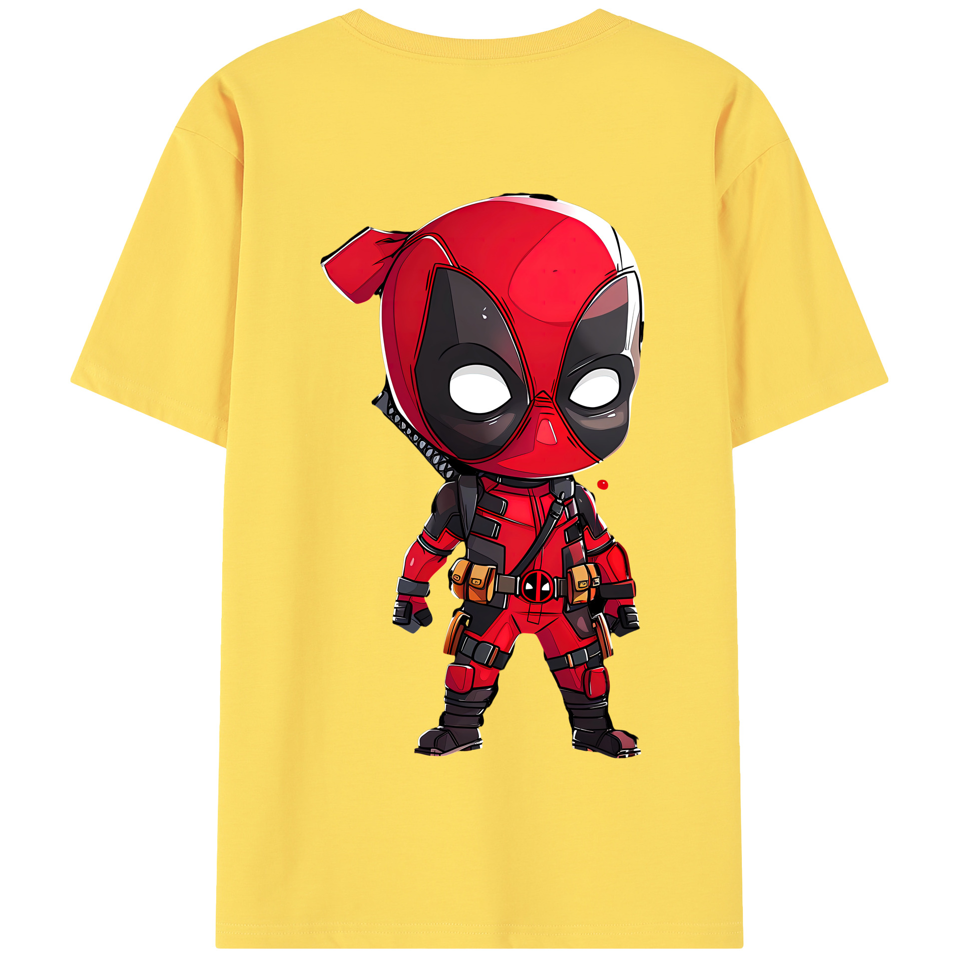 （画像用） Deadpool デッドプール 綿100％半袖Tシャツ（背面プリント）