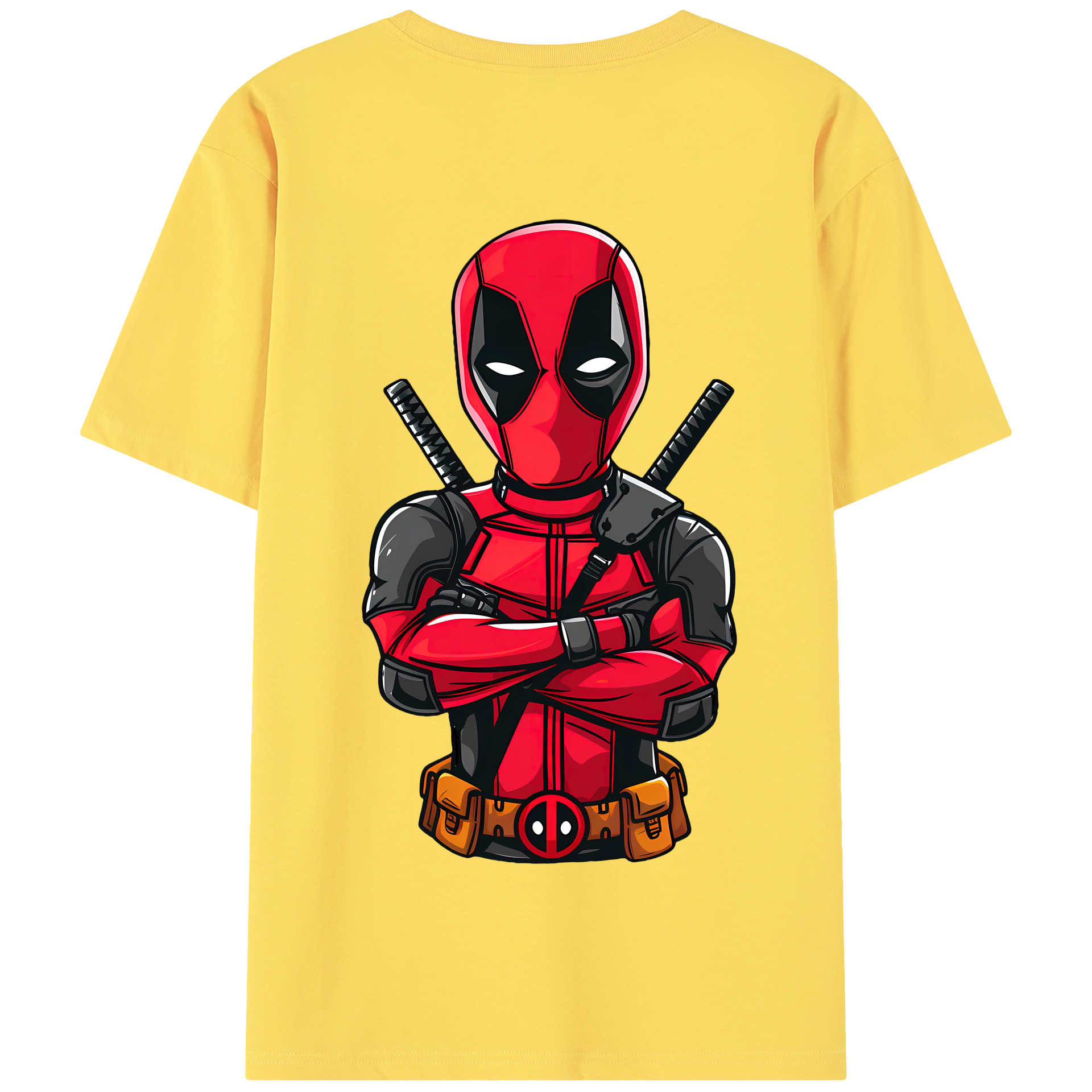 （画像用） Deadpool デッドプール 綿100％半袖Tシャツ（背面プリント）