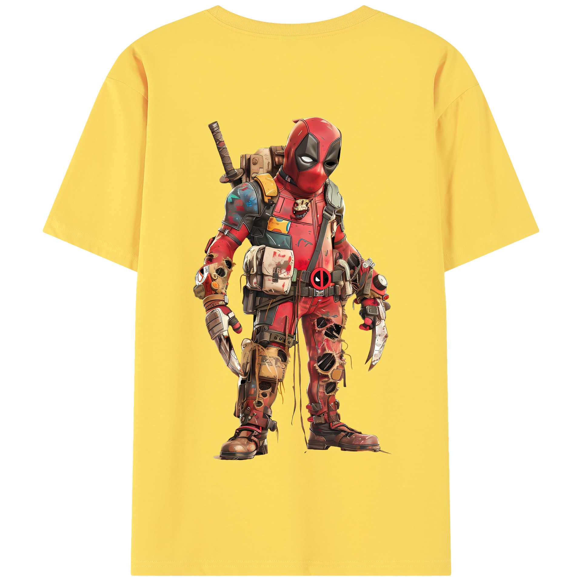 （画像用） Deadpool デッドプール 綿100％半袖Tシャツ（背面プリント）