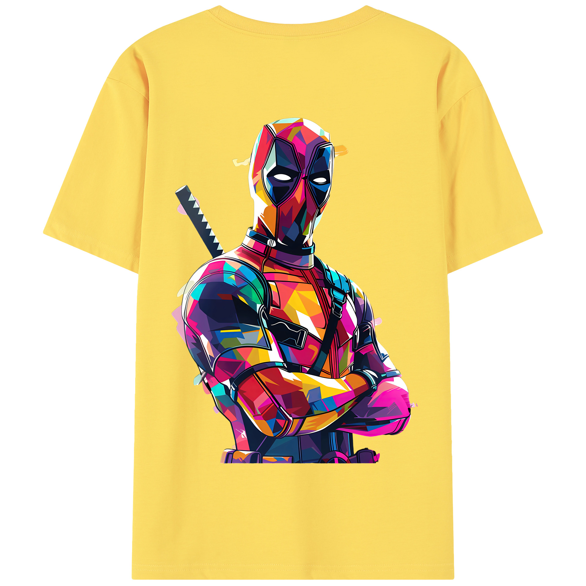 （画像用） Deadpool デッドプール 綿100％半袖Tシャツ（背面プリント）